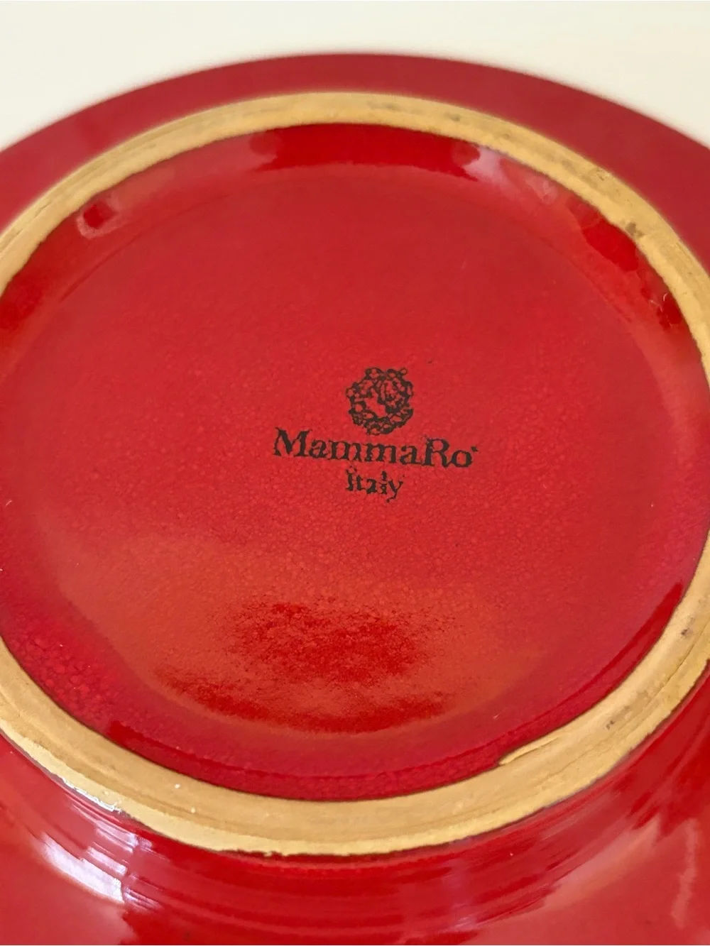 Vintage Mamma Ro Red Candleholders Pair Italian Glazed Terracotta Pottery 1